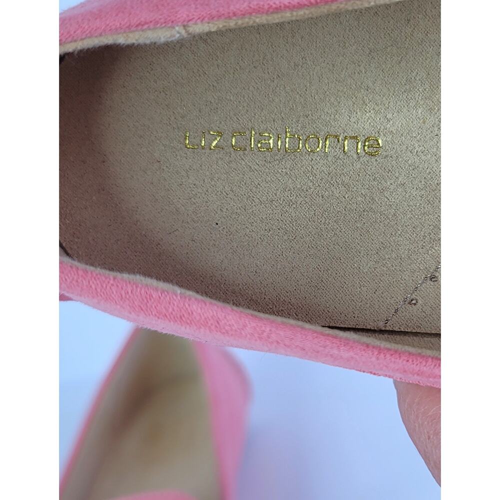LIZ CLAIBORNE Antonia Coral-Pink Loafers with Gold Tone Buckle Women's Size 9M - Picture 8 of 10